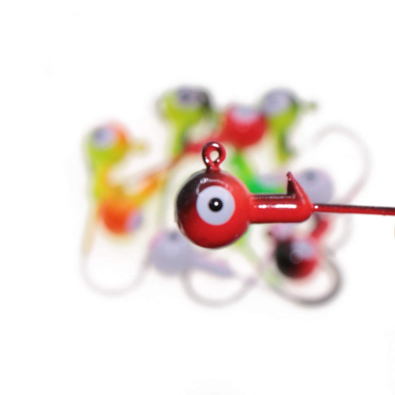 Temorah Fishing Lures Jig Heads,Ball Heads 1/32oz-1/2oz,Sharp Fishing Hooks for Freshwater or Saltwater (Assorted(Two-Tone), 1/16OZ 50PCS) - Image 3